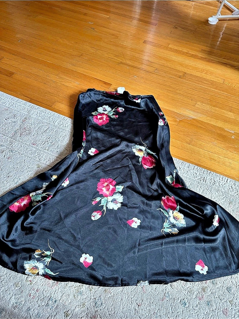 Floral Maxi Dress in Black & Pink Size 14